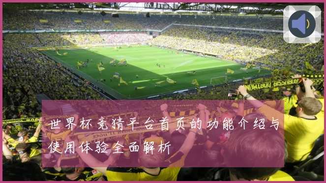 世界杯竞猜平台首页的功能介绍与使用体验全面解析